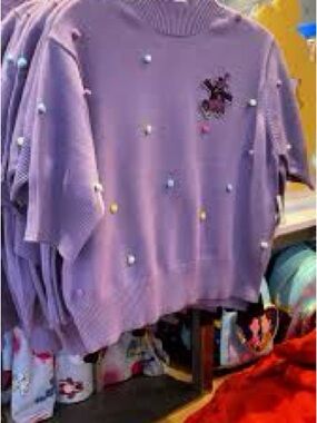 Disney inside out bing bong Lavender Pearl-Embellished Women's Sweater